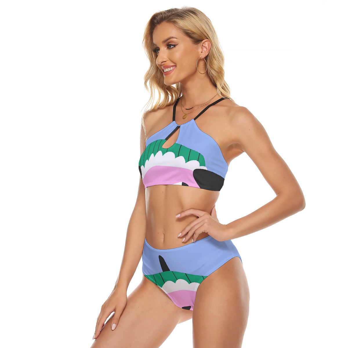 All-Over Print Women's Cami Keyhole One-piece Swimsuit