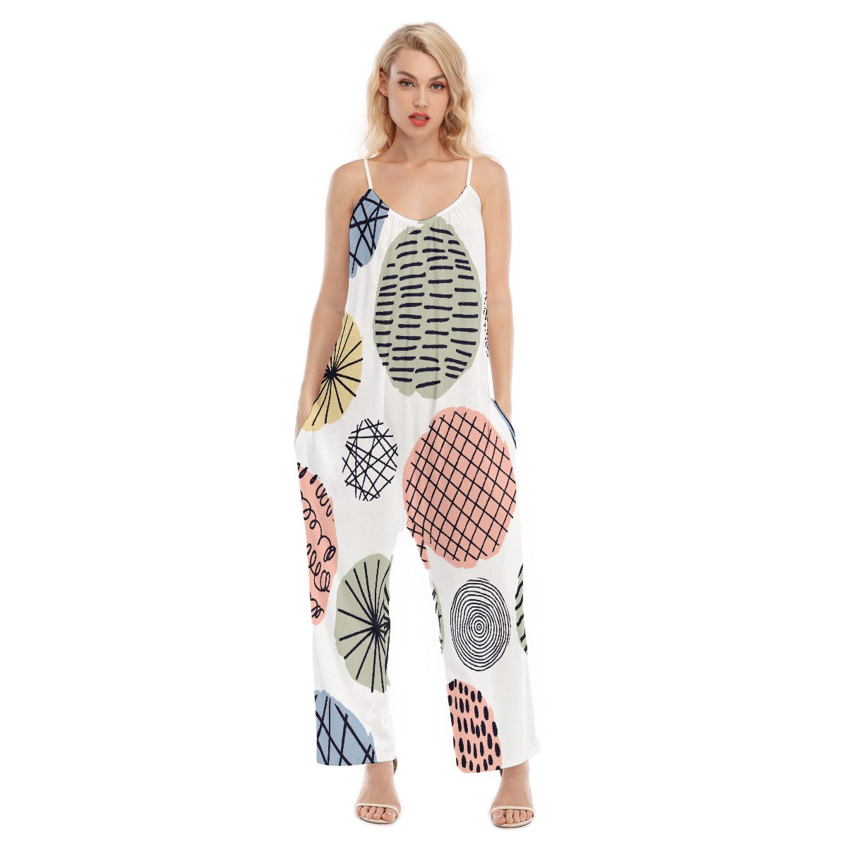 All-Over Print Women's Loose Cami Jumpsuit
