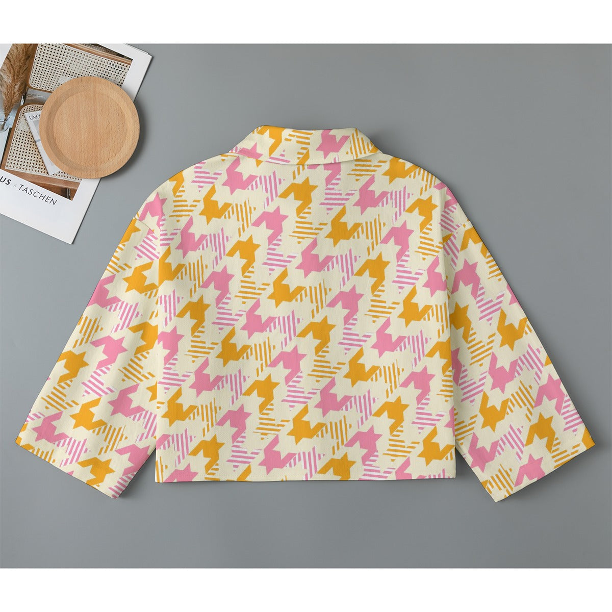 All-Over Print Women's Cropped Jacket | 245GSM Cotton