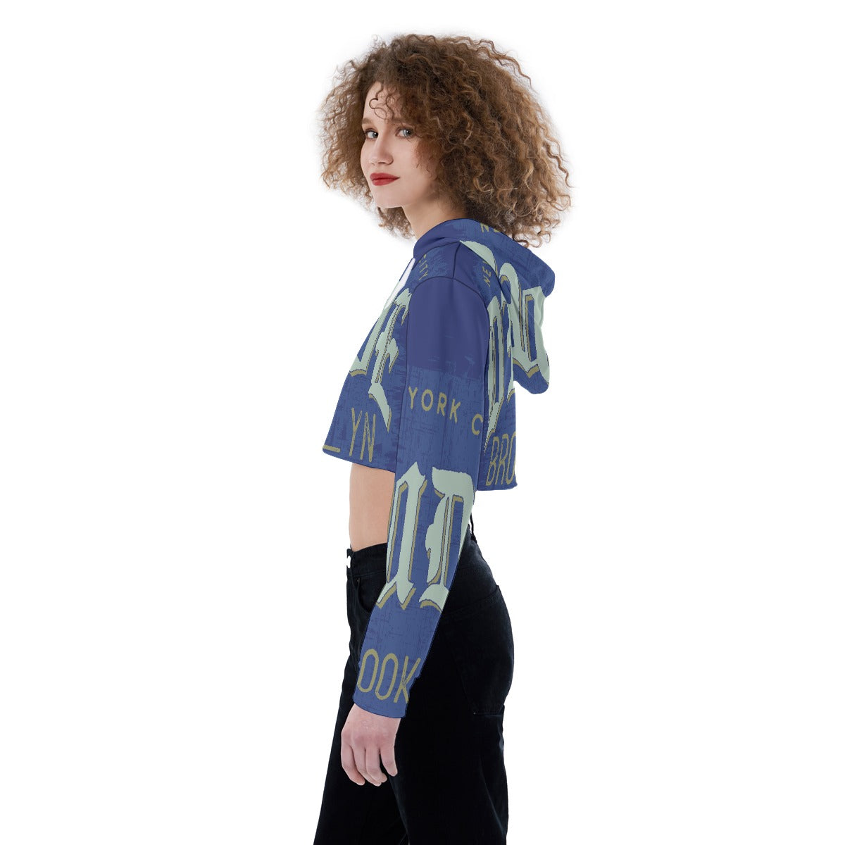 All-Over Print Women's Crop Top Hoodie