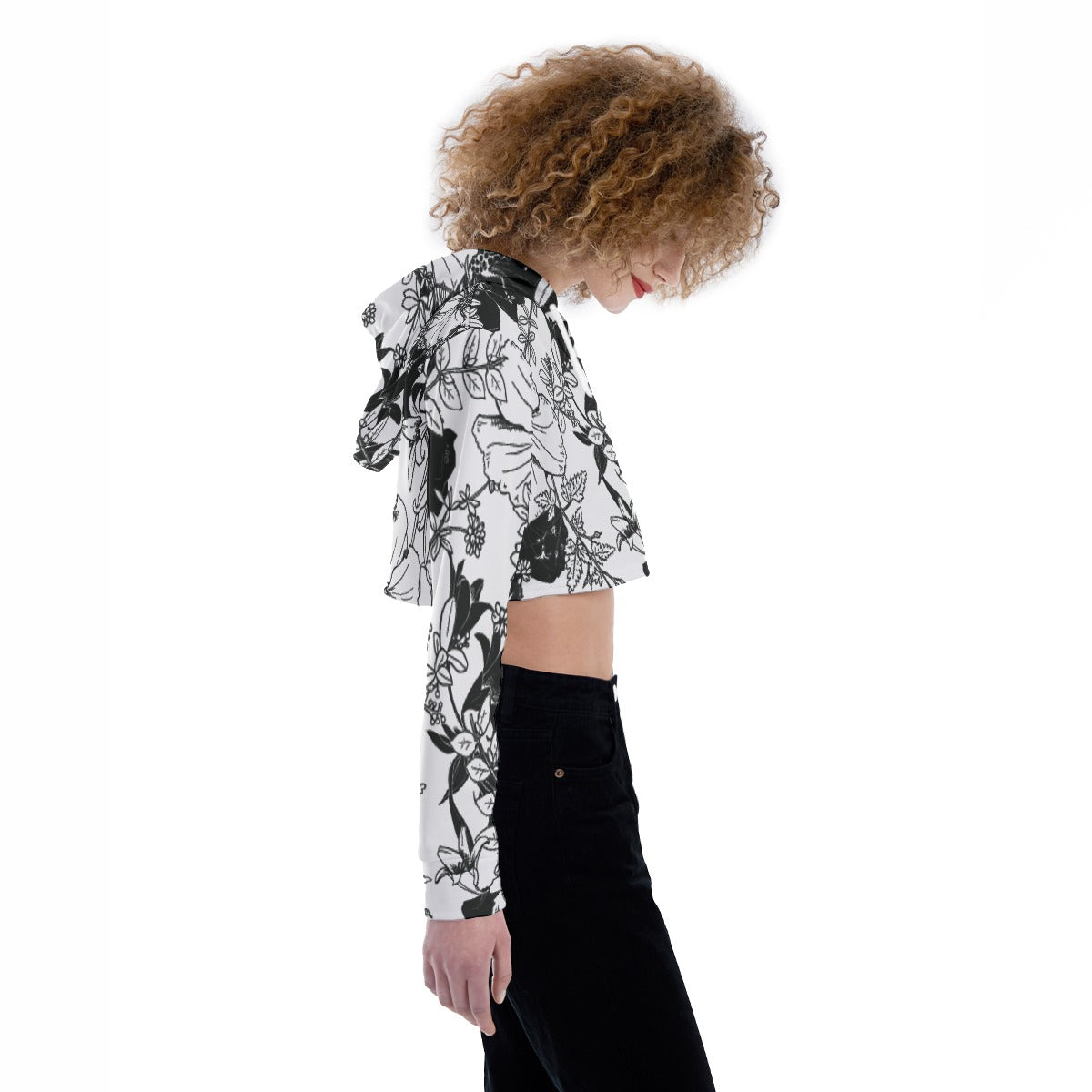 All-Over Print Women's Crop Top Hoodie