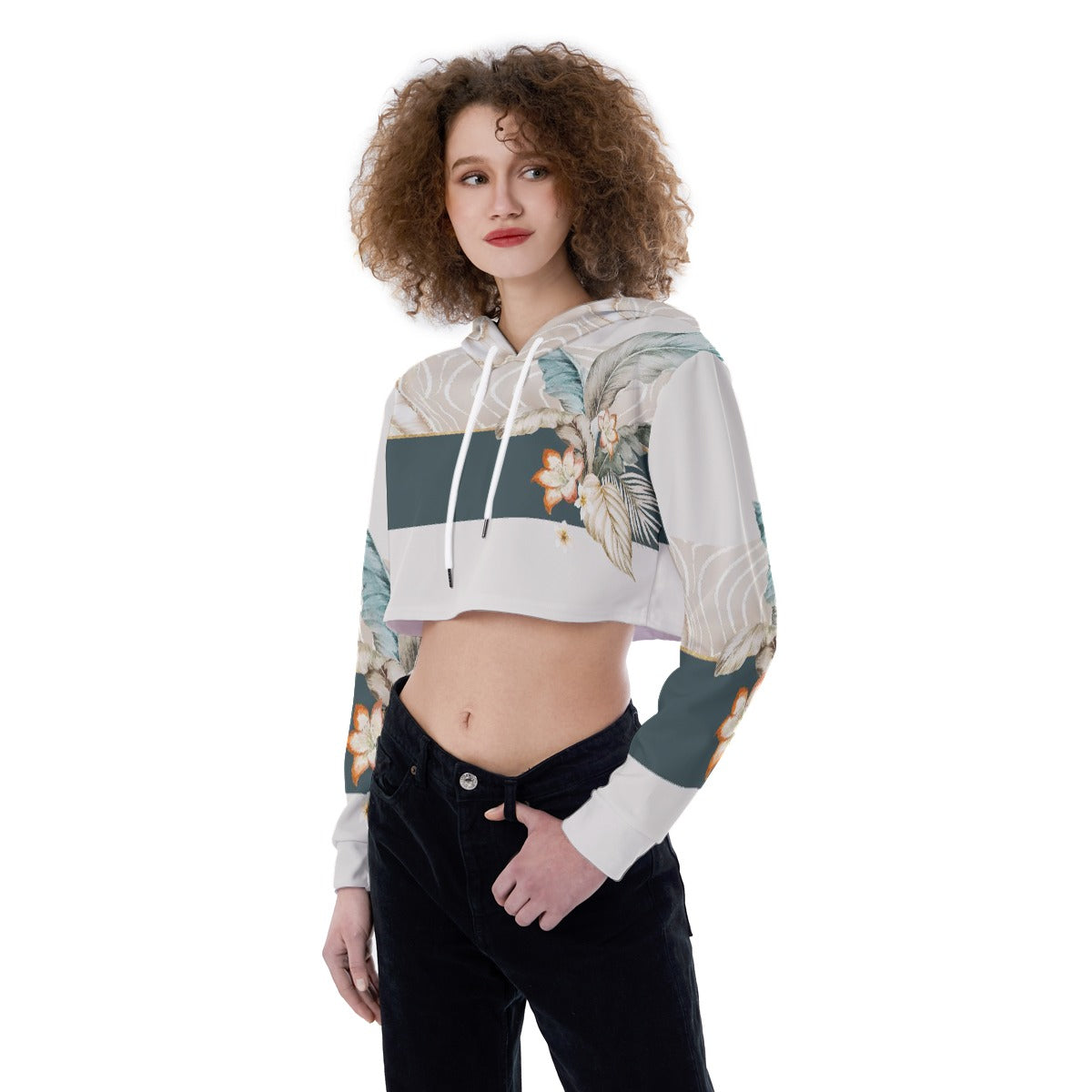 All-Over Print Women's Crop Top Hoodie