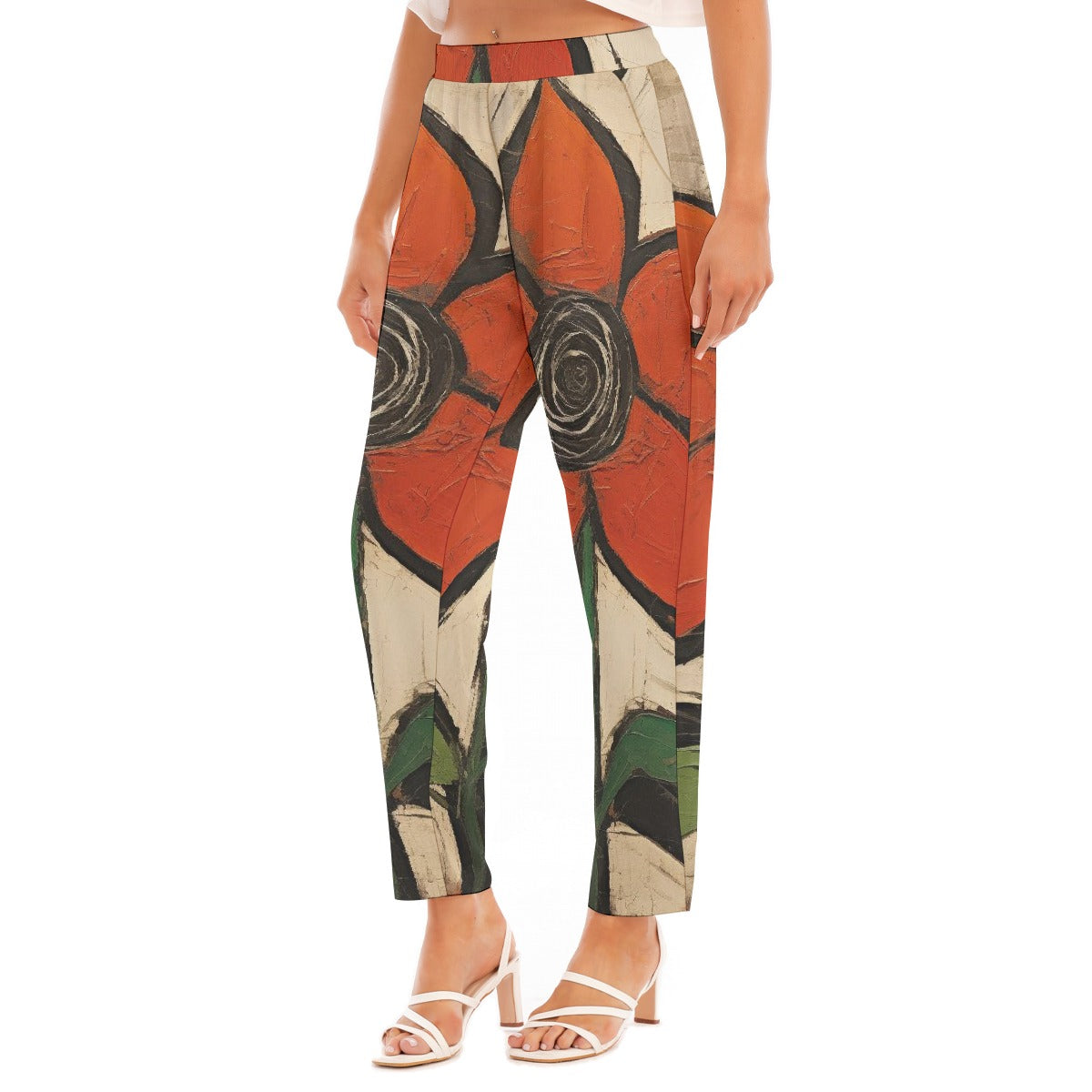 All-Over Print Women's Loose Straight-leg Pants