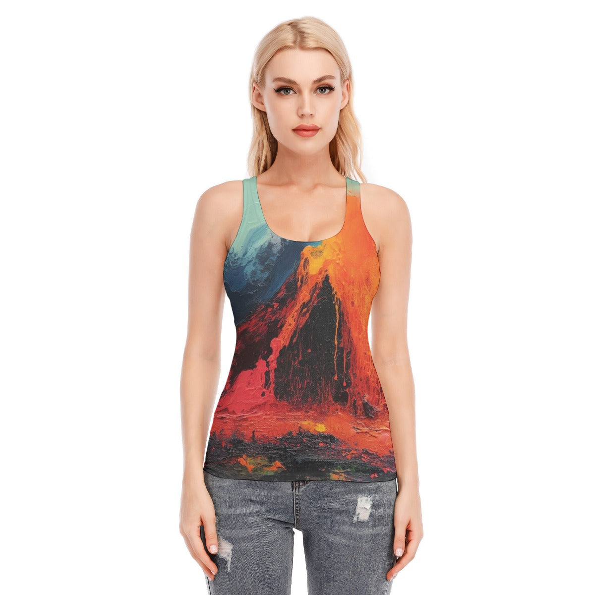 All-Over Print Women's Racer Vest | 190GSM Cotton