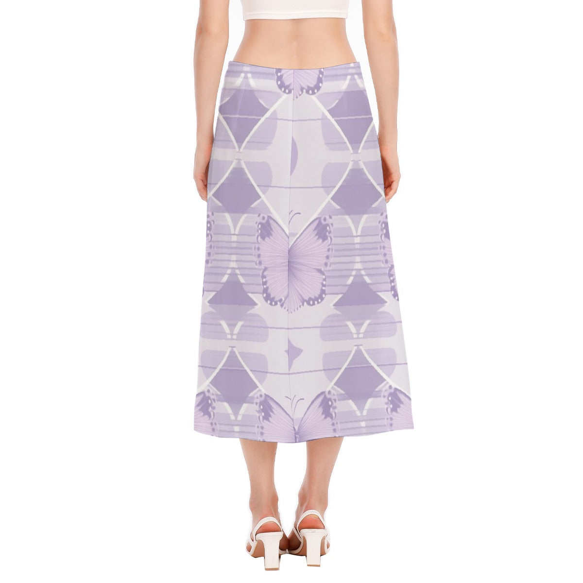 All-Over Print Women's High Slit Long Skirt