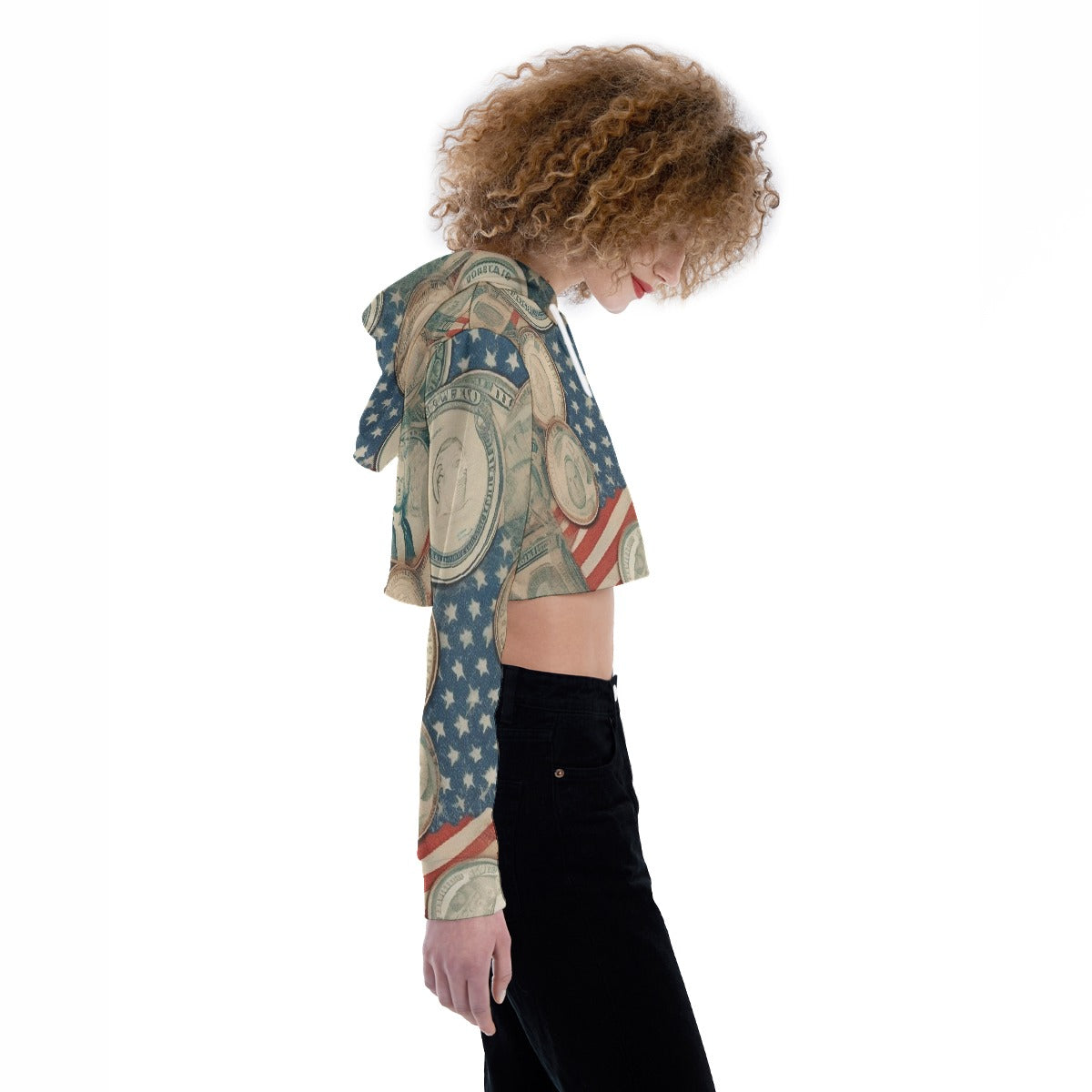 All-Over Print Women's Crop Top Hoodie