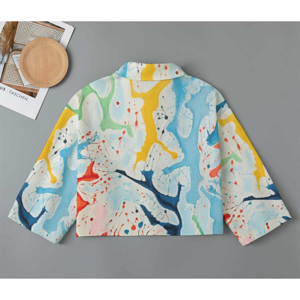 All-Over Print Women's Cropped Jacket | 245GSM Cotton