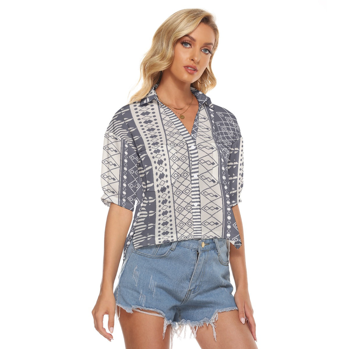 All-Over Print Women's V-neck Shirts