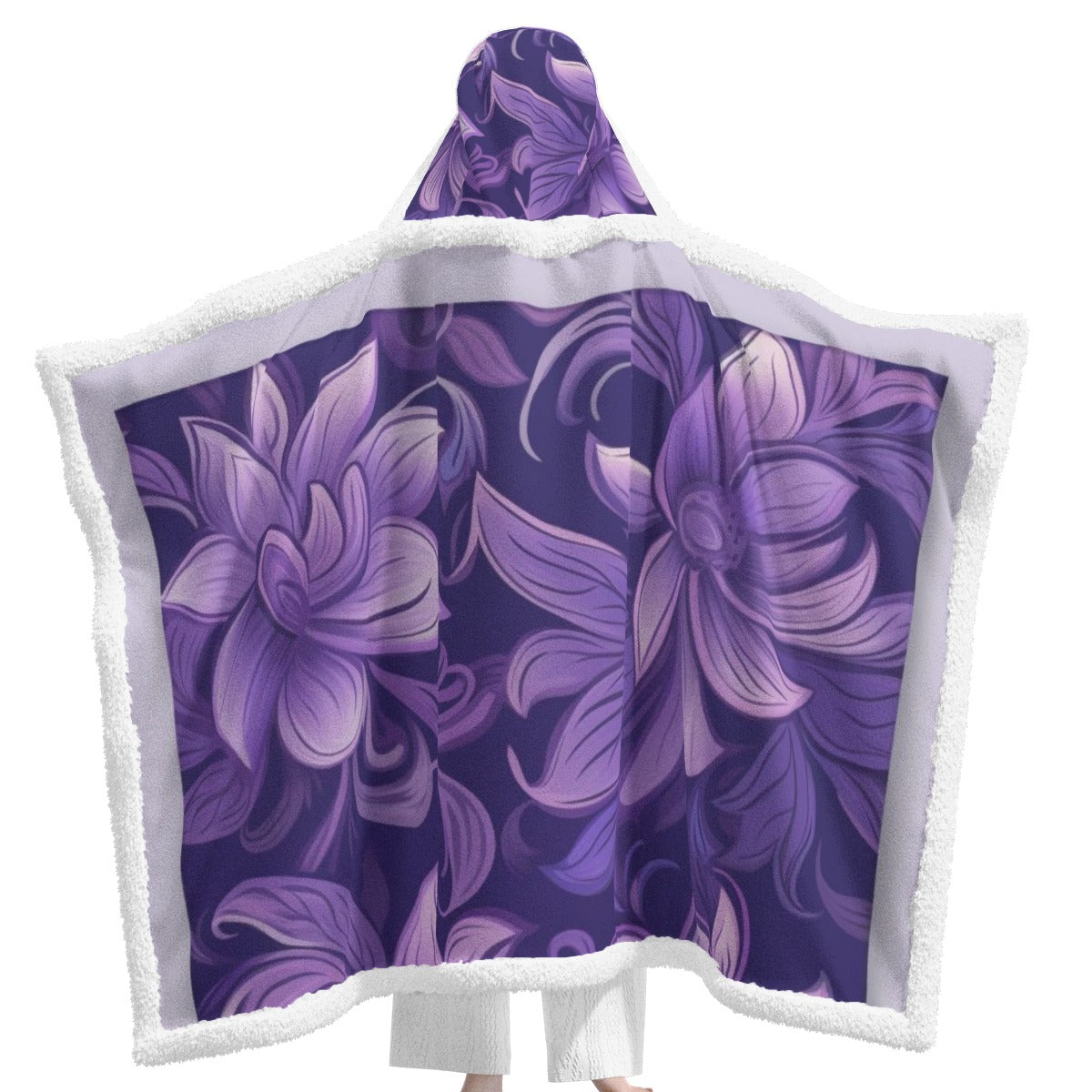 All-Over Print Unisex Wearable Hooded Blanket