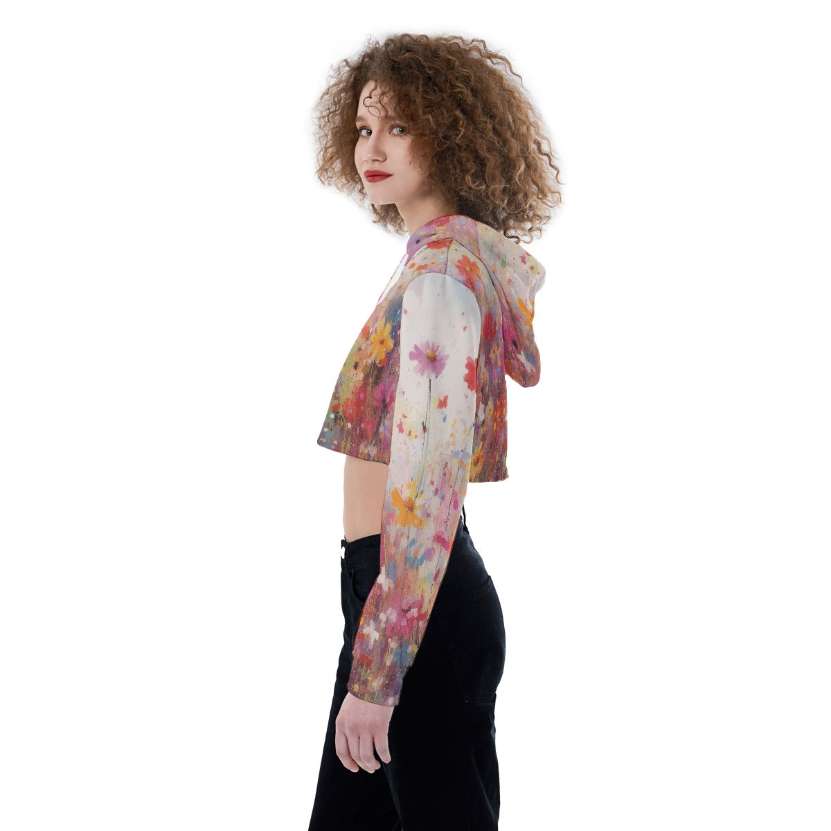 All-Over Print Women's Crop Top Hoodie