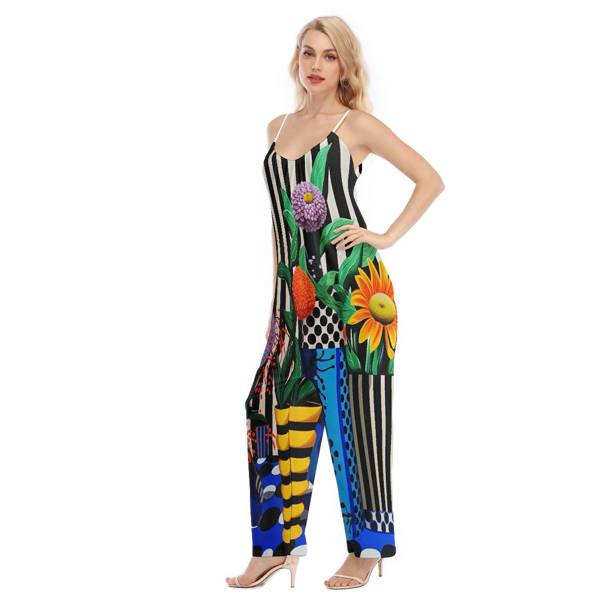 All-Over Print Women's Loose Cami Jumpsuit