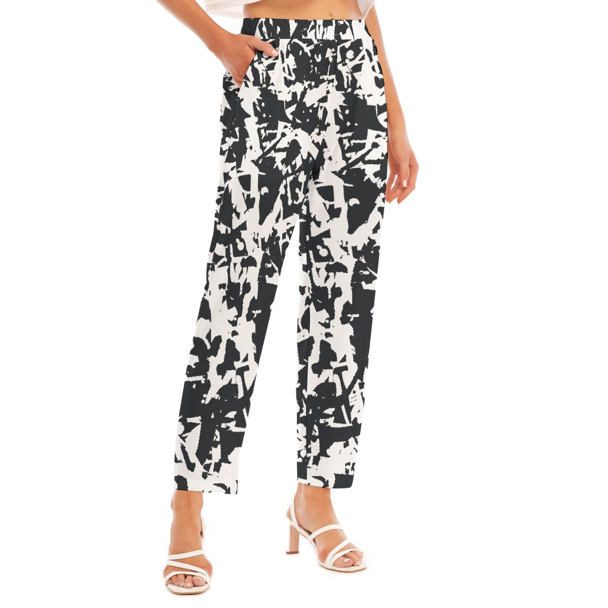 All-Over Print Women's Loose Straight-leg Pants