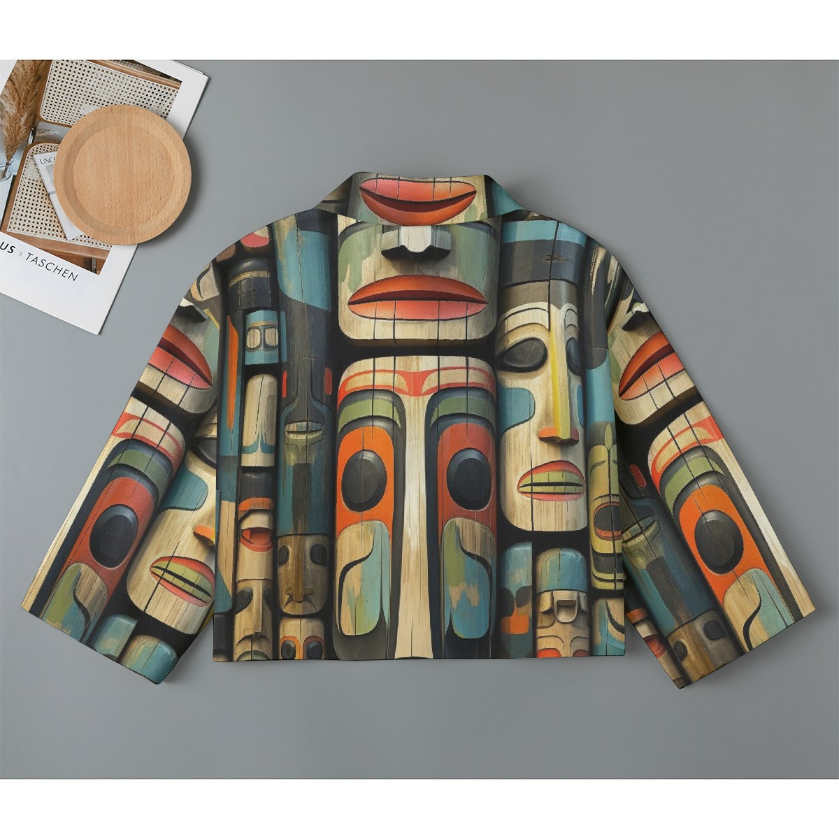 All-Over Print Women's Cropped Jacket | 245GSM Cotton