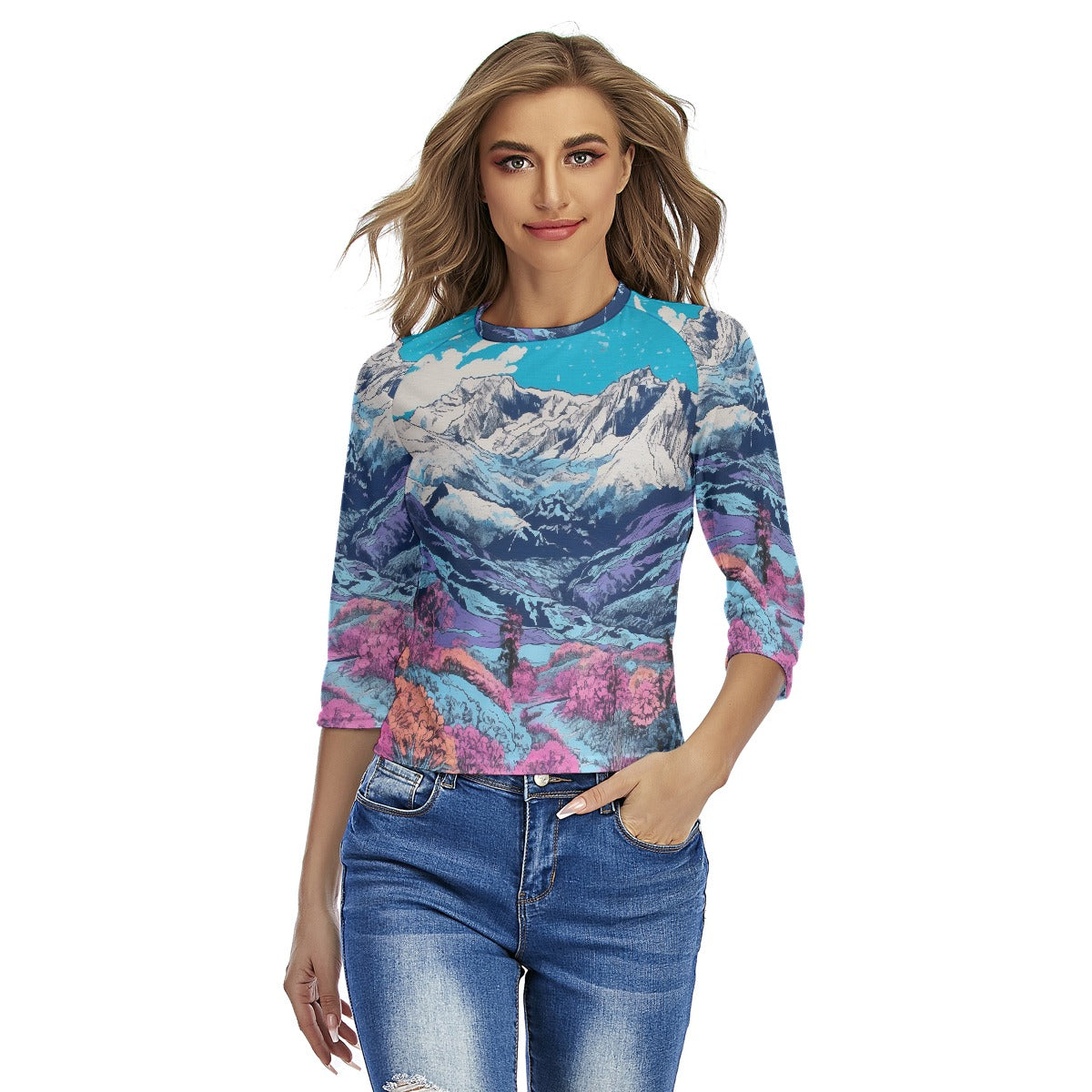 All-Over Print Women's Raglan Sleeves T-shirts