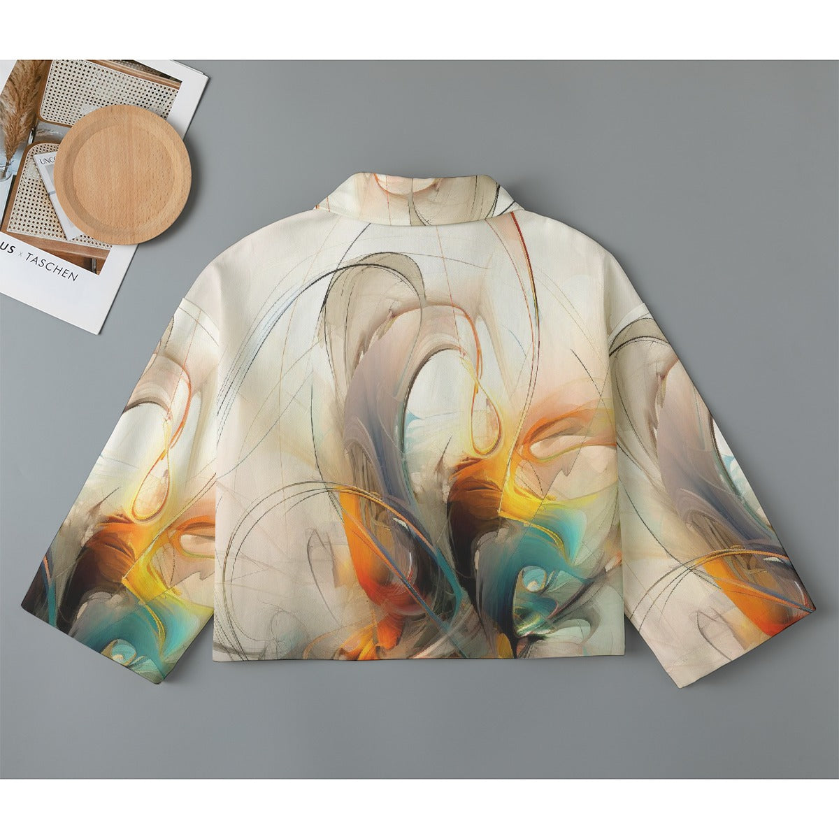 All-Over Print Women's Cropped Jacket | 245GSM Cotton