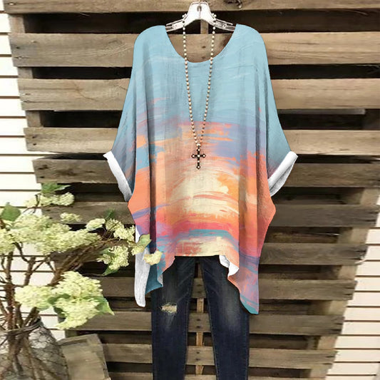 All-Over Print Women's Bat Sleeve Shirt