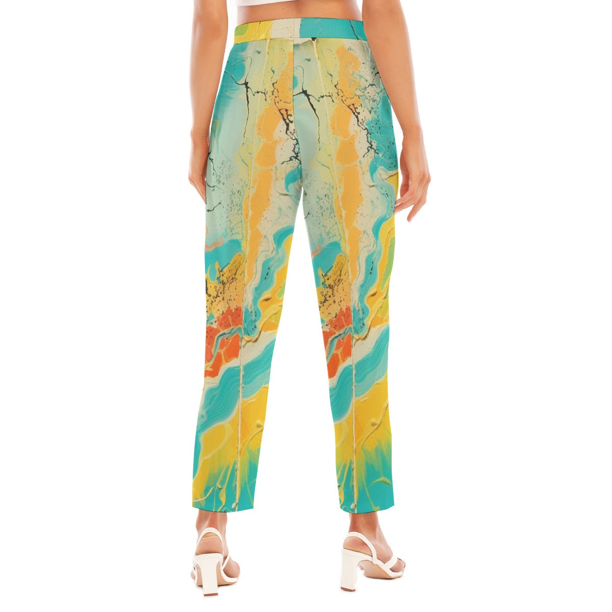 All-Over Print Women's Loose Straight-leg Pants