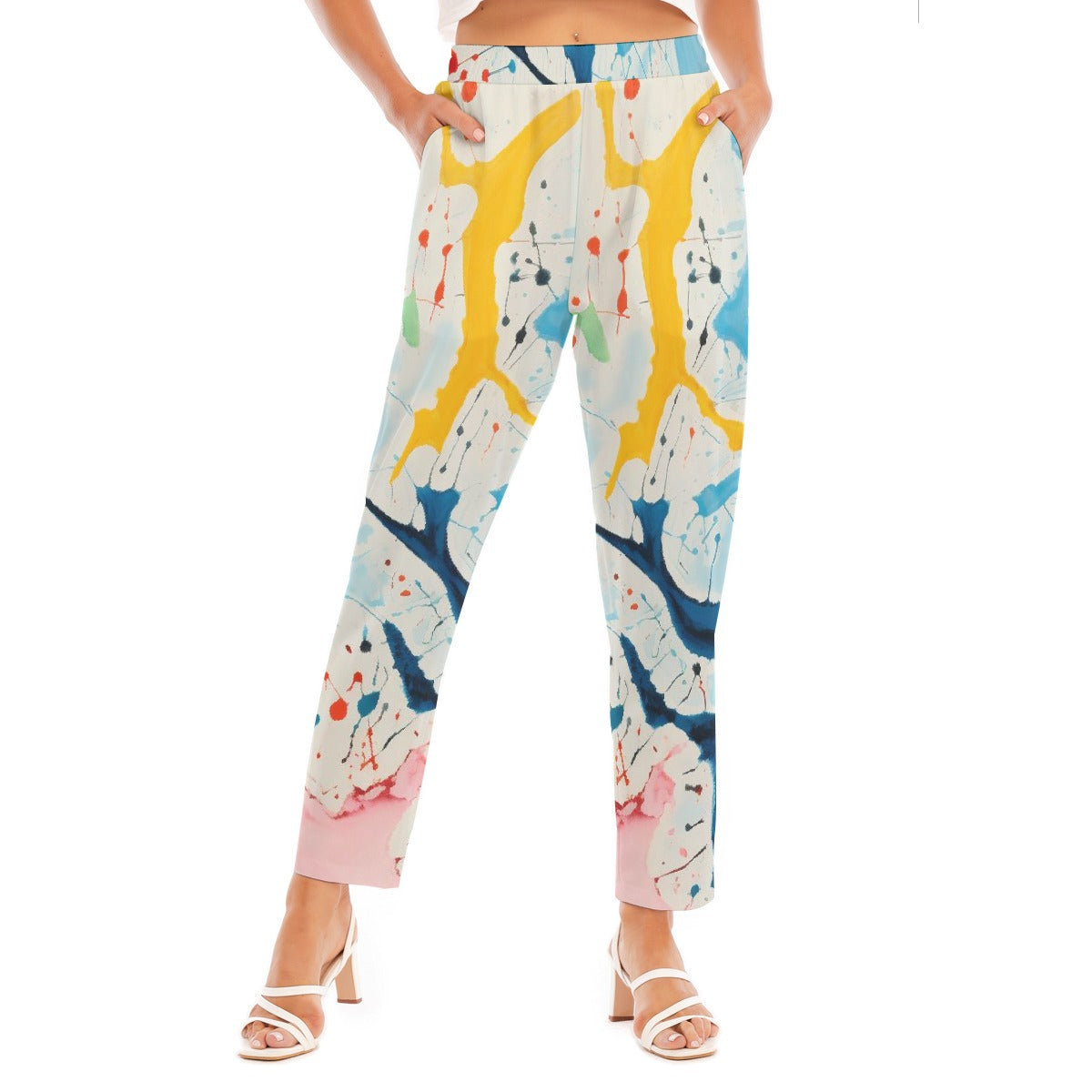 All-Over Print Women's Loose Straight-leg Pants