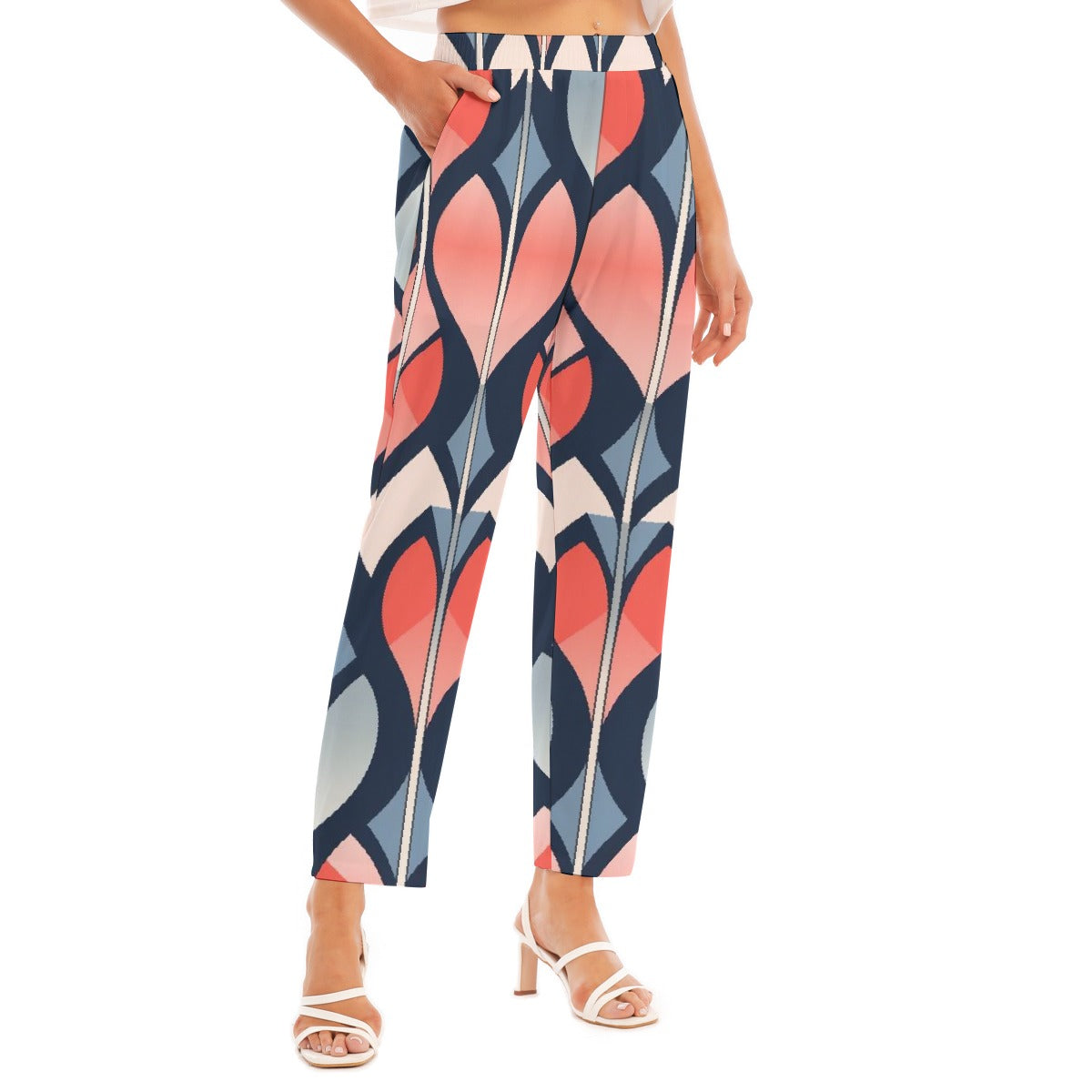 All-Over Print Women's Loose Straight-leg Pants