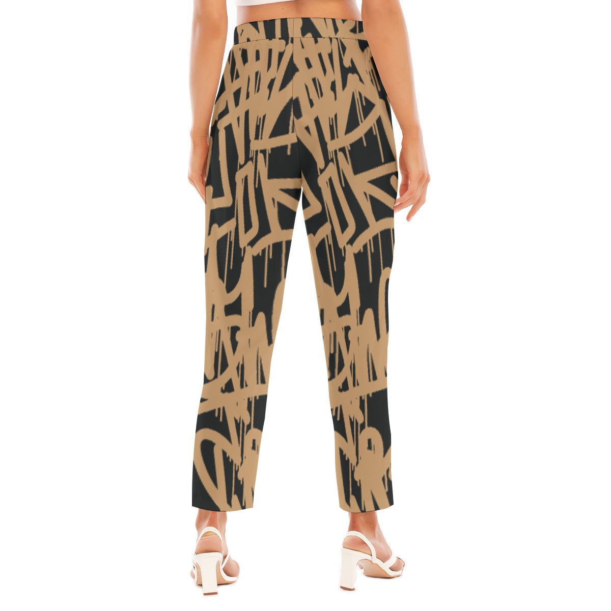 All-Over Print Women's Loose Straight-leg Pants
