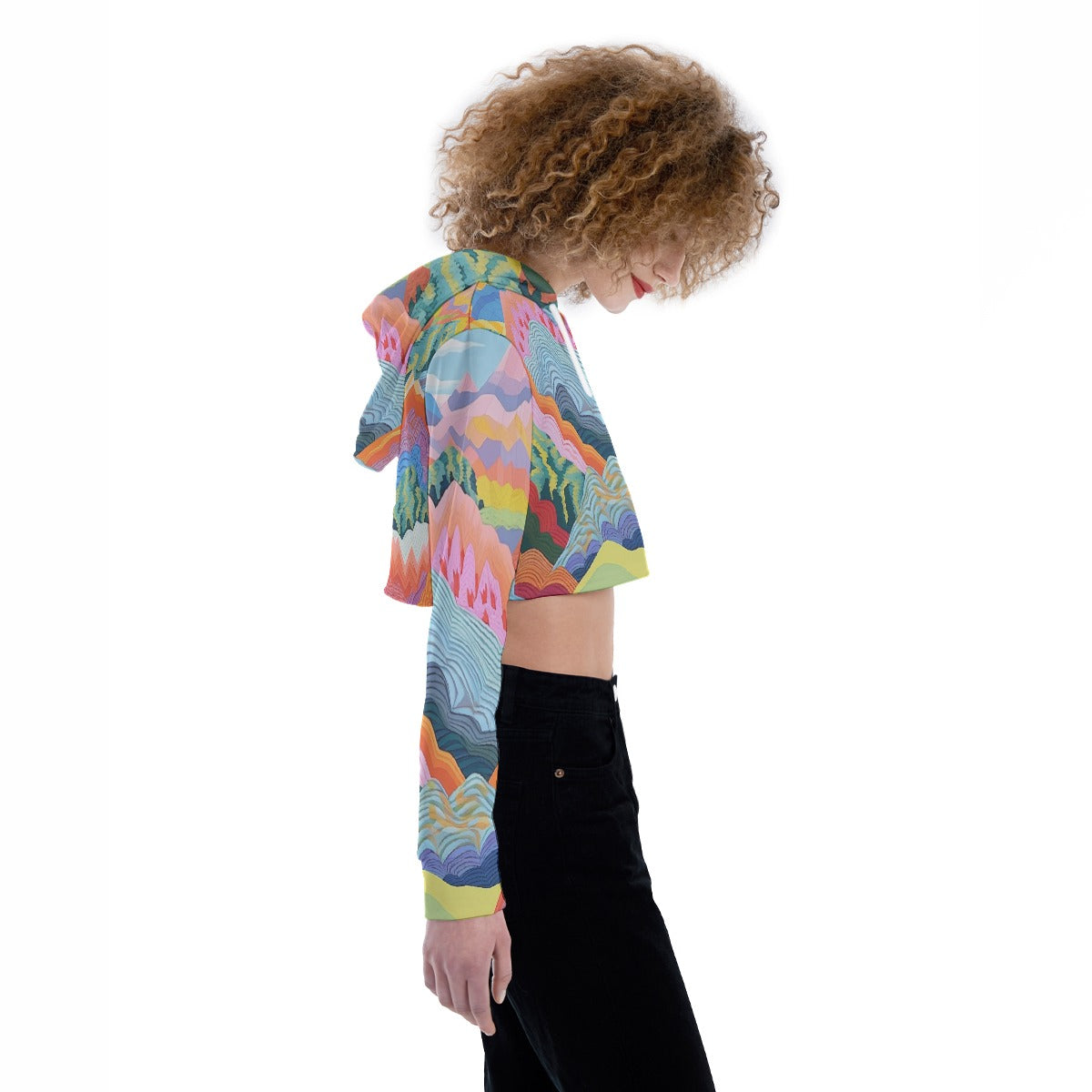 All-Over Print Women's Crop Top Hoodie