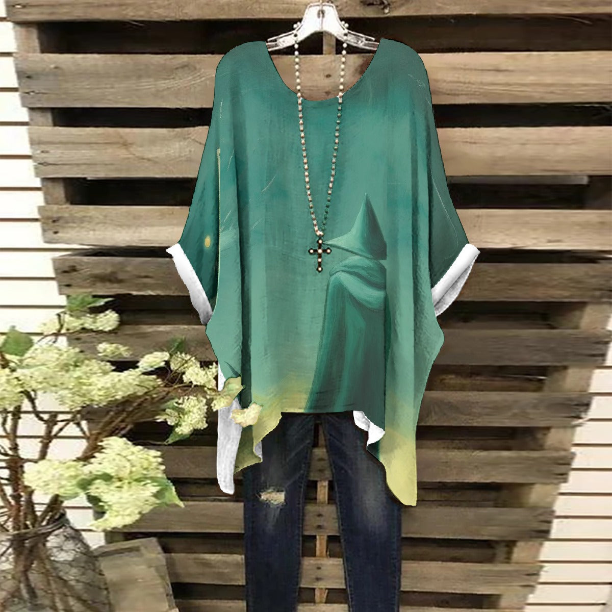 All-Over Print Women's Bat Sleeve Shirt