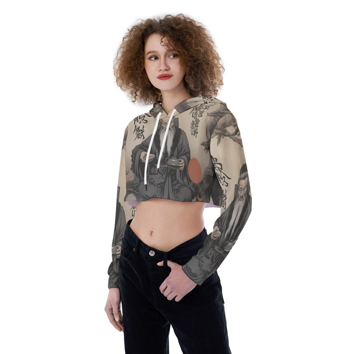 All-Over Print Women's Crop Top Hoodie