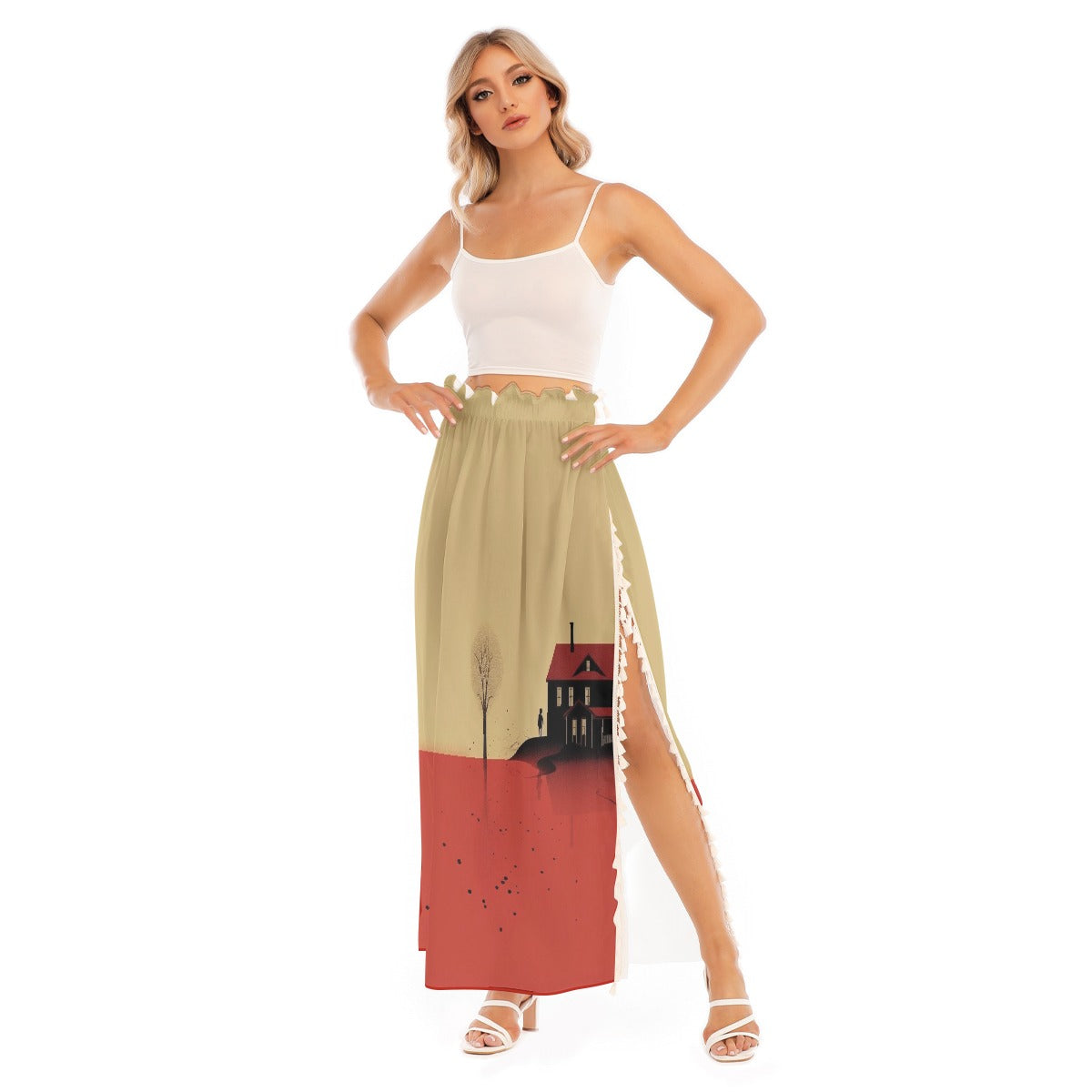 All-Over Print Women's Side Split Skirt