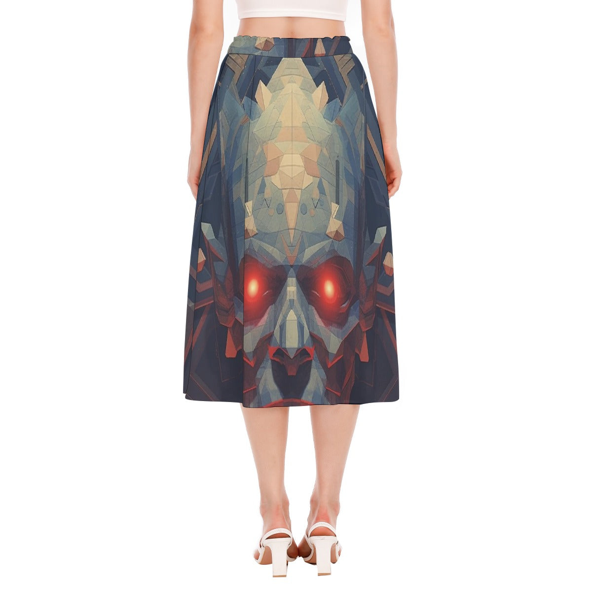 All-Over Print Women's Long Section Chiffon Skirt
