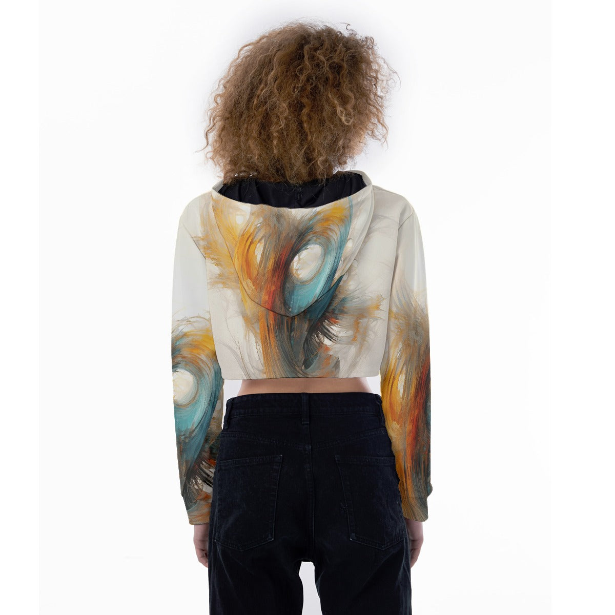 All-Over Print Women's Crop Top Hoodie