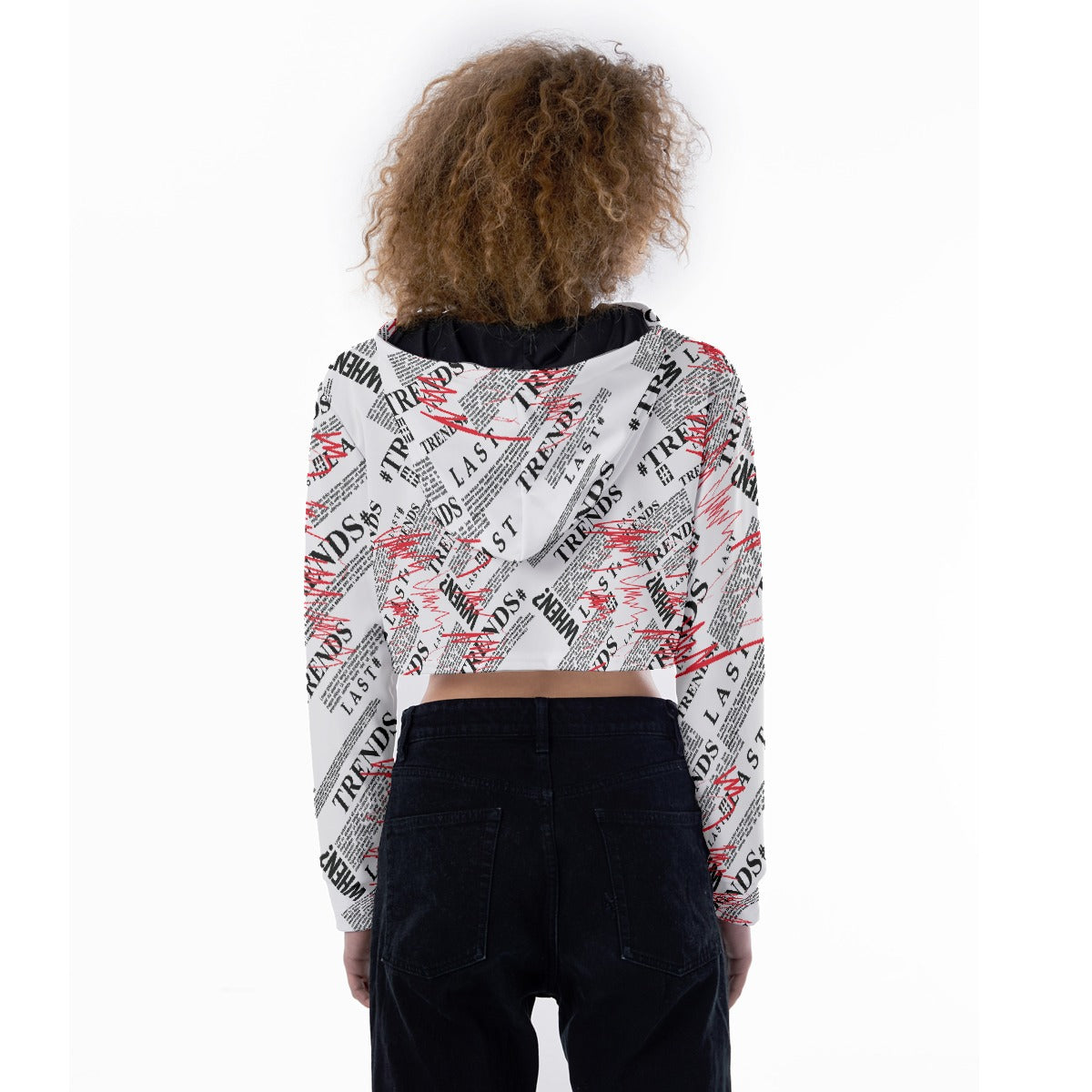 All-Over Print Women's Crop Top Hoodie