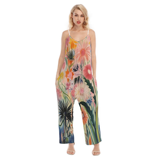 All-Over Print Women's Loose Cami Jumpsuit