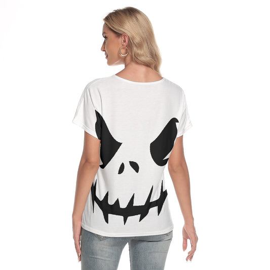 All-Over Print Women's Loose V-neck Short Sleeve T-shirt