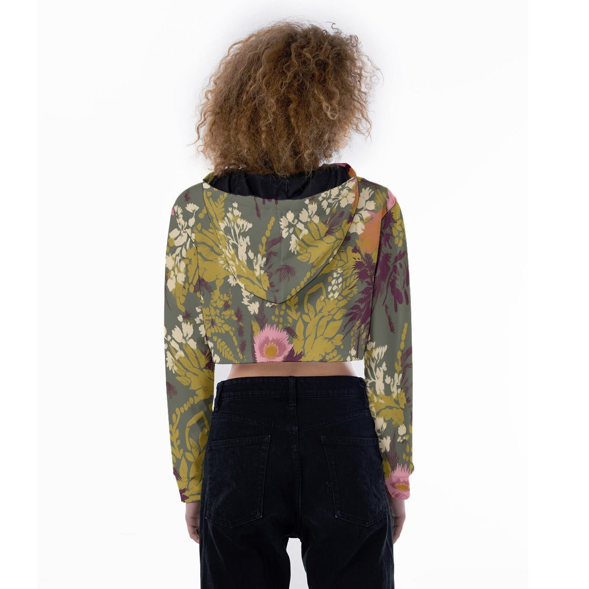 All-Over Print Women's Crop Top Hoodie