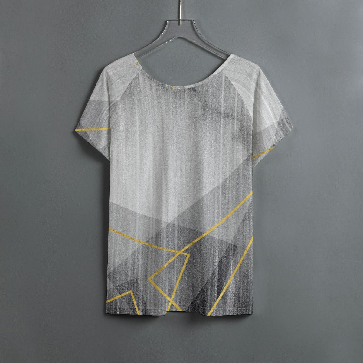 All-Over Print Women's Round Neck T-shirt With Raglan Sleeve