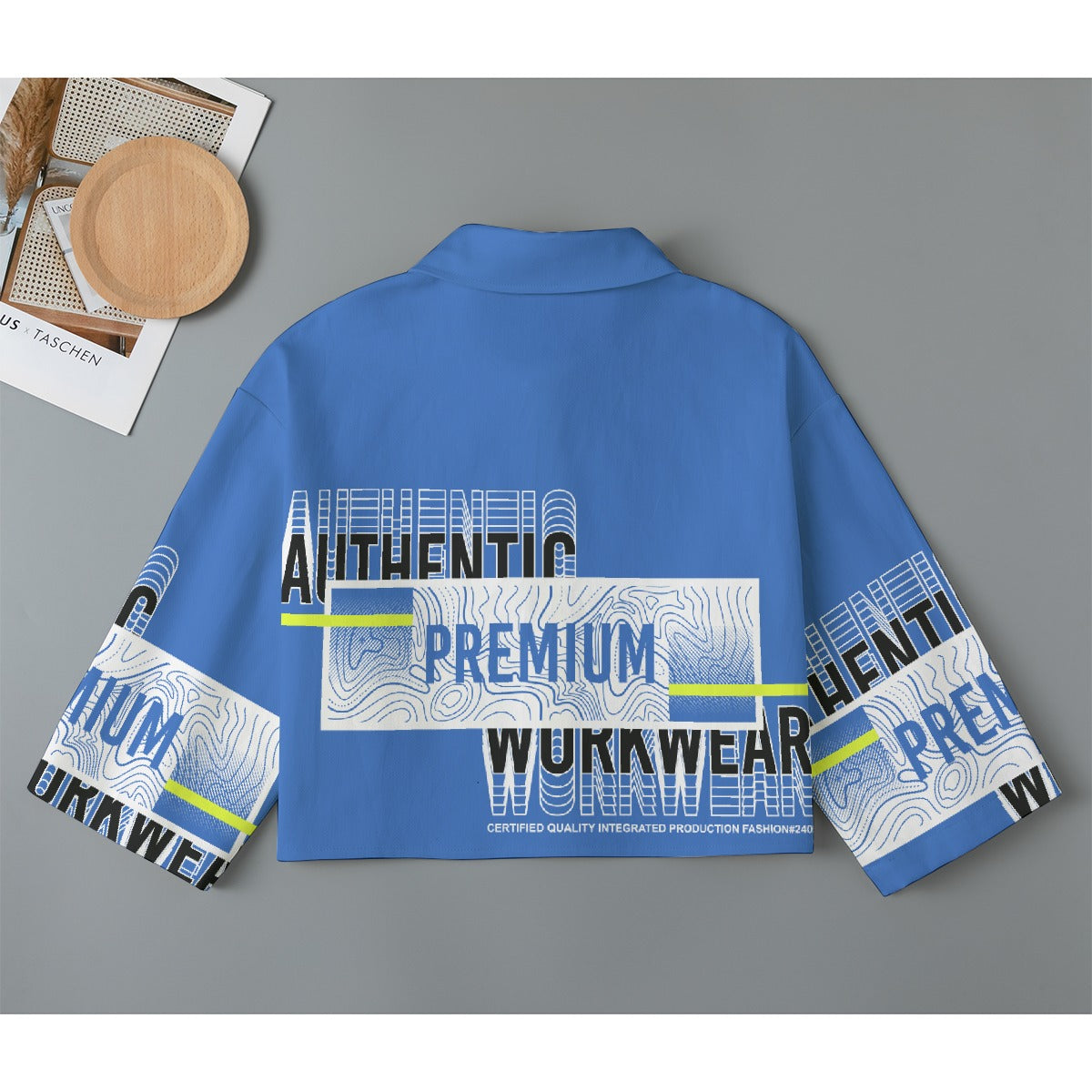 All-Over Print Women's Cropped Jacket | 245GSM Cotton