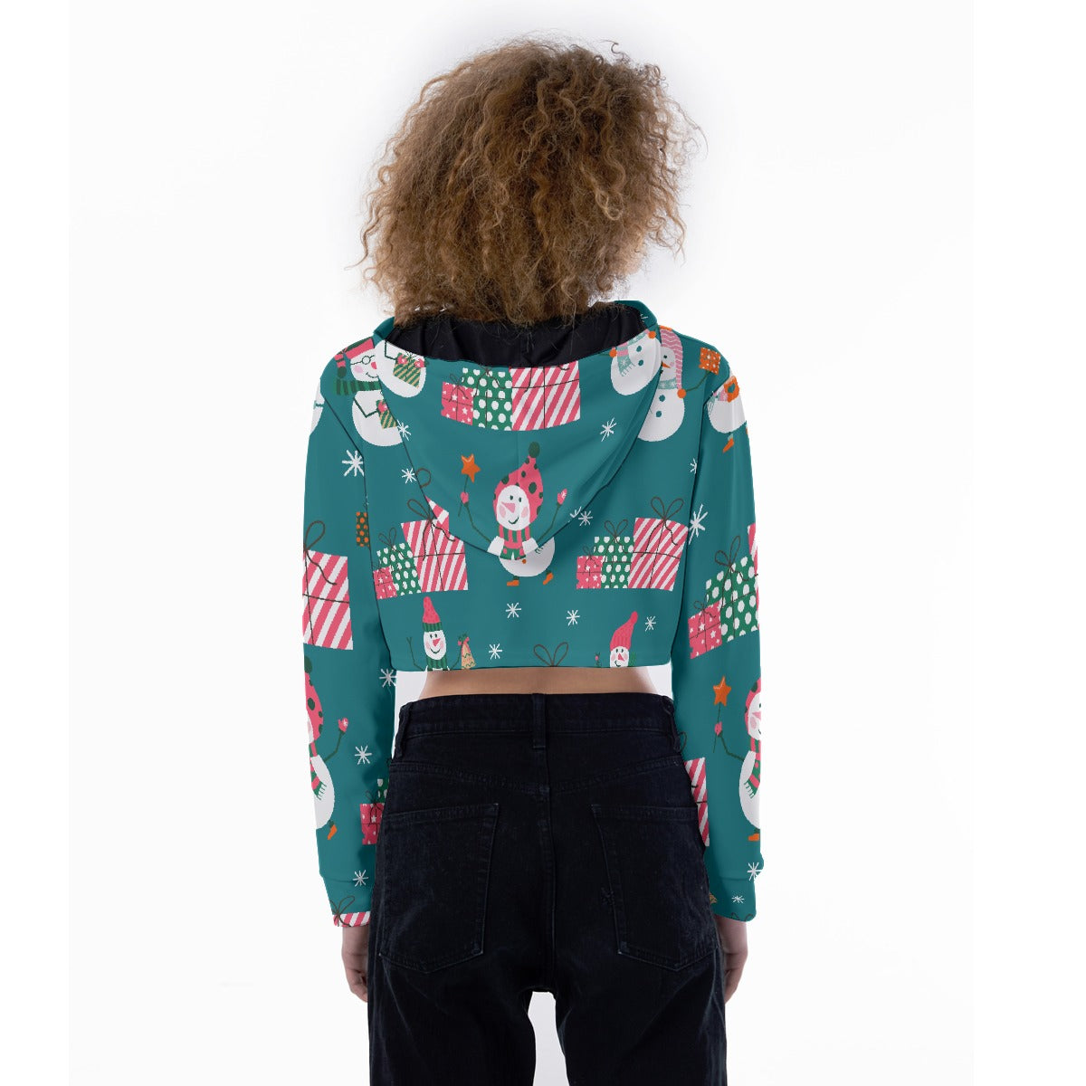 All-Over Print Women's Crop Top Hoodie