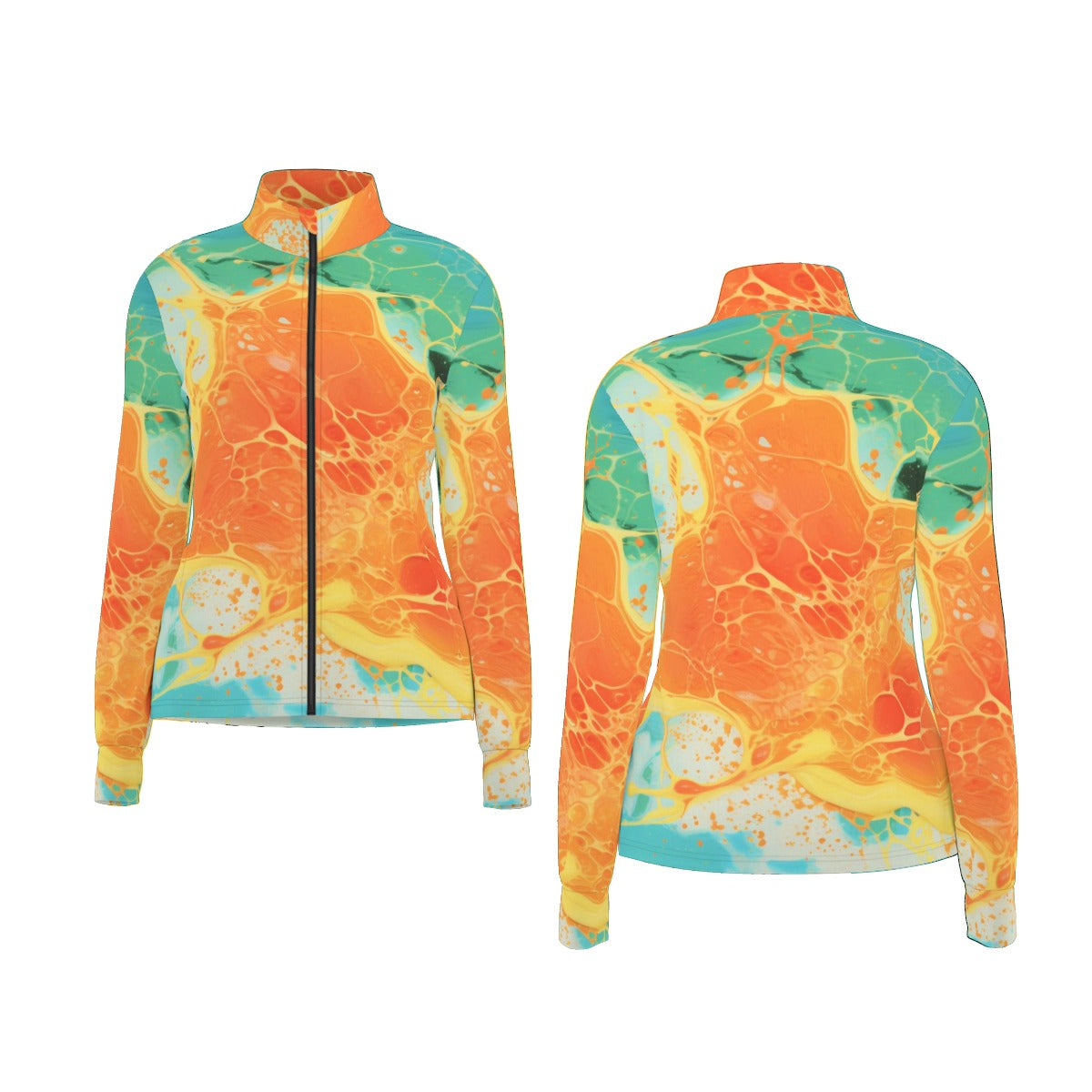 All-Over Print Women's Long Sleeve Thumbhole Jacket