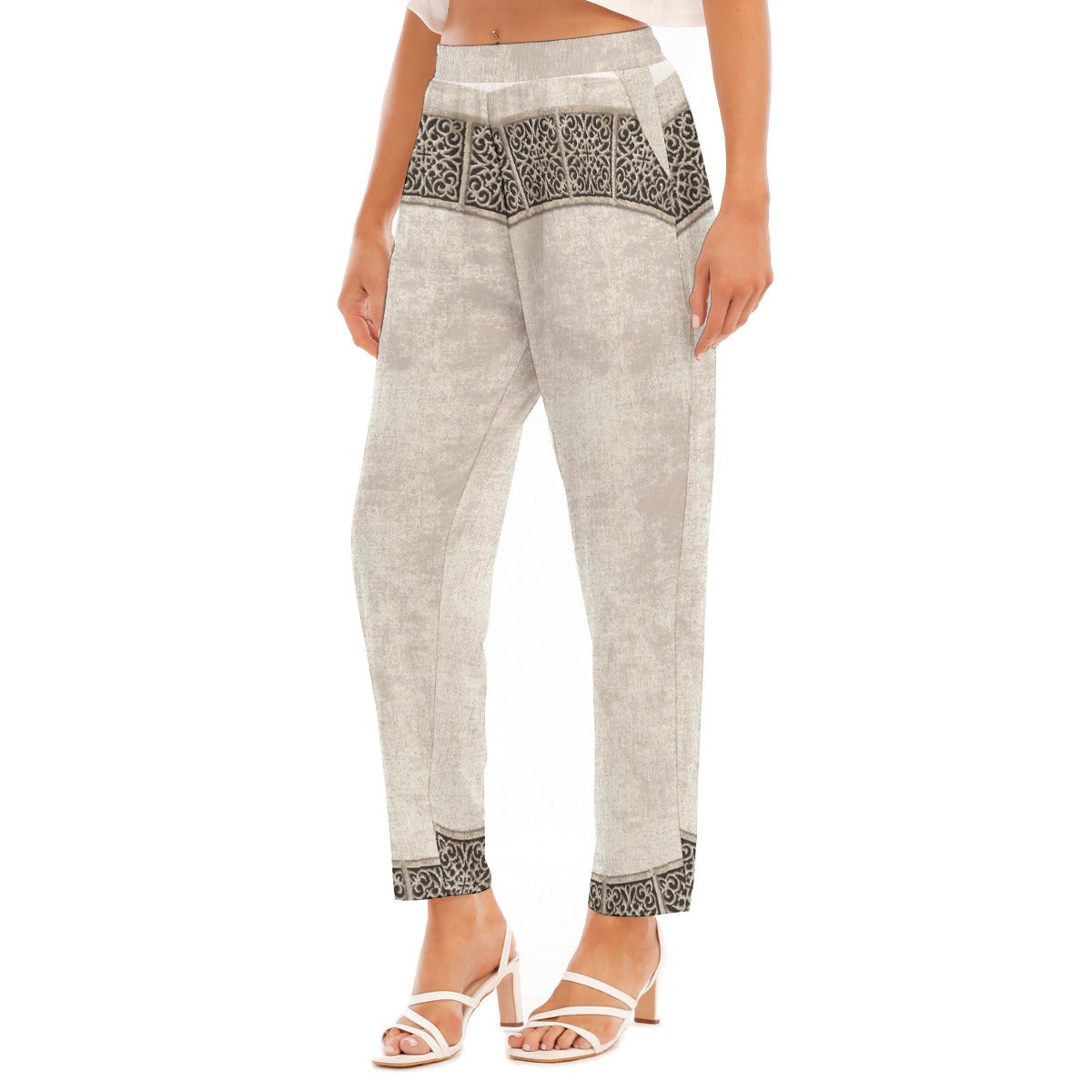 All-Over Print Women's Loose Straight-leg Pants