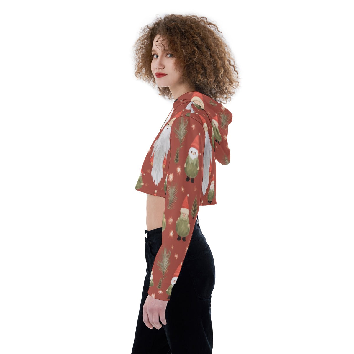 All-Over Print Women's Crop Top Hoodie