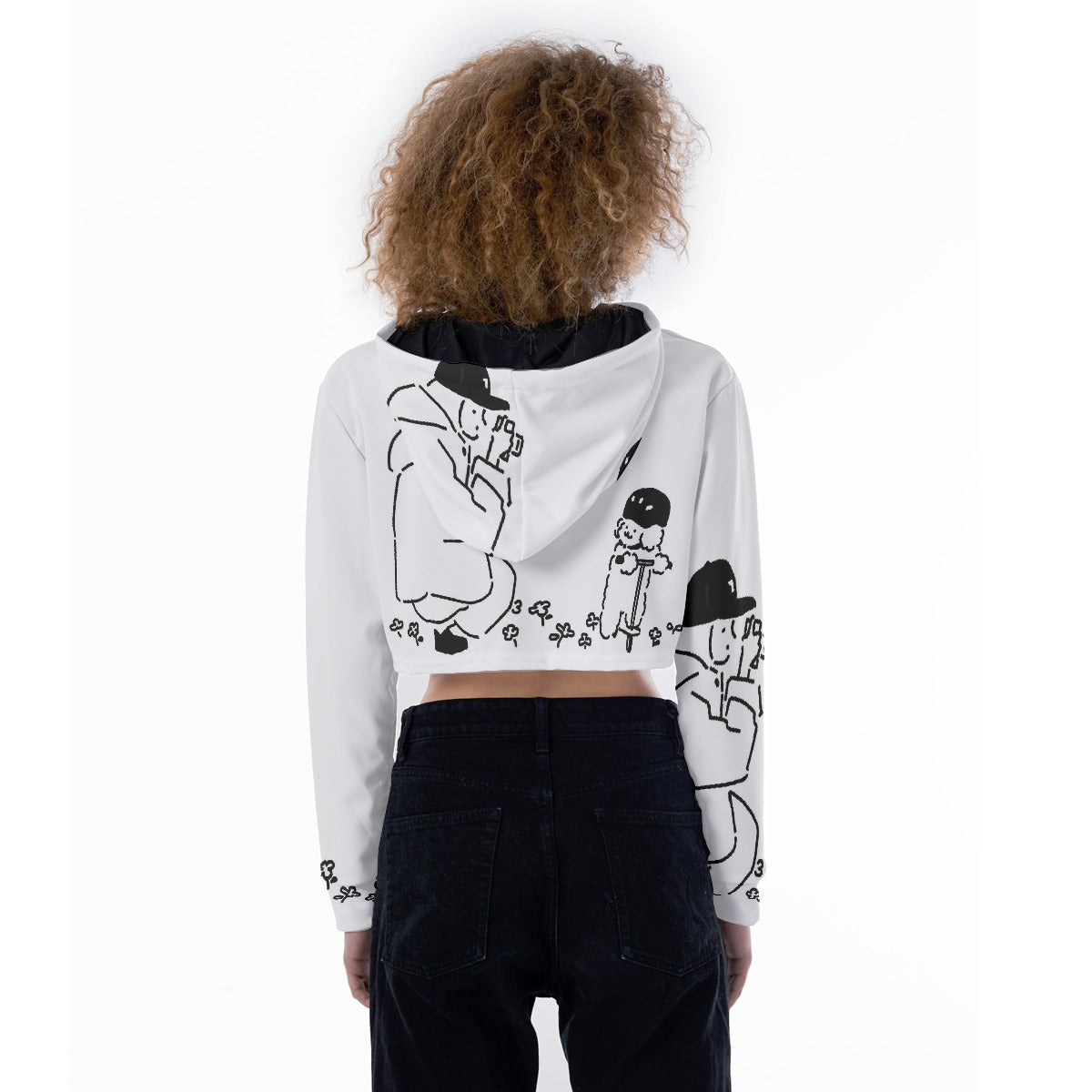 All-Over Print Women's Crop Top Hoodie