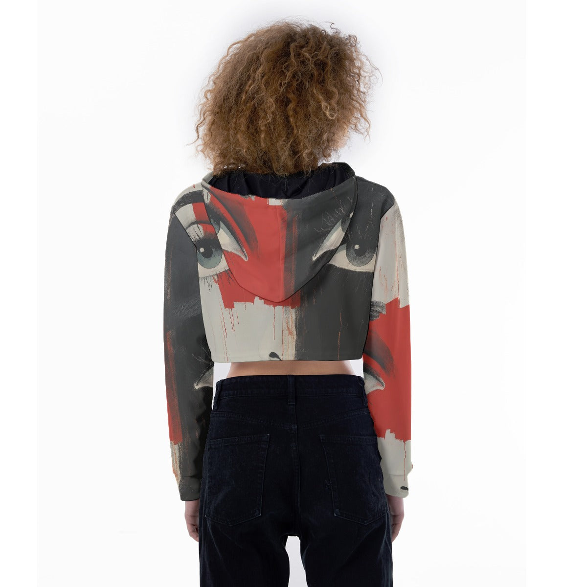 All-Over Print Women's Crop Top Hoodie