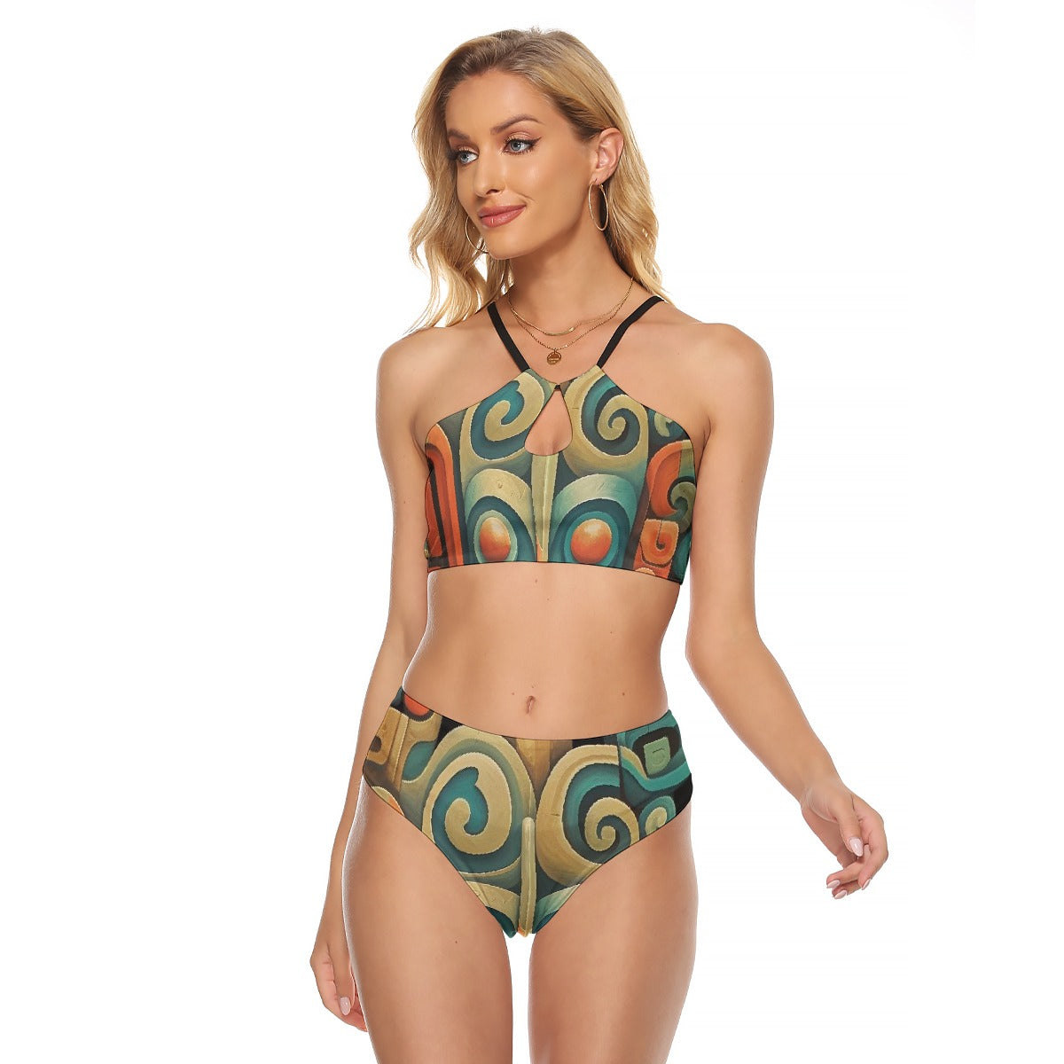 All-Over Print Women's Cami Keyhole One-piece Swimsuit