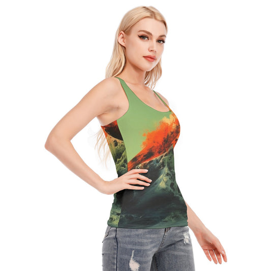 All-Over Print Women's Racer Vest | 190GSM Cotton
