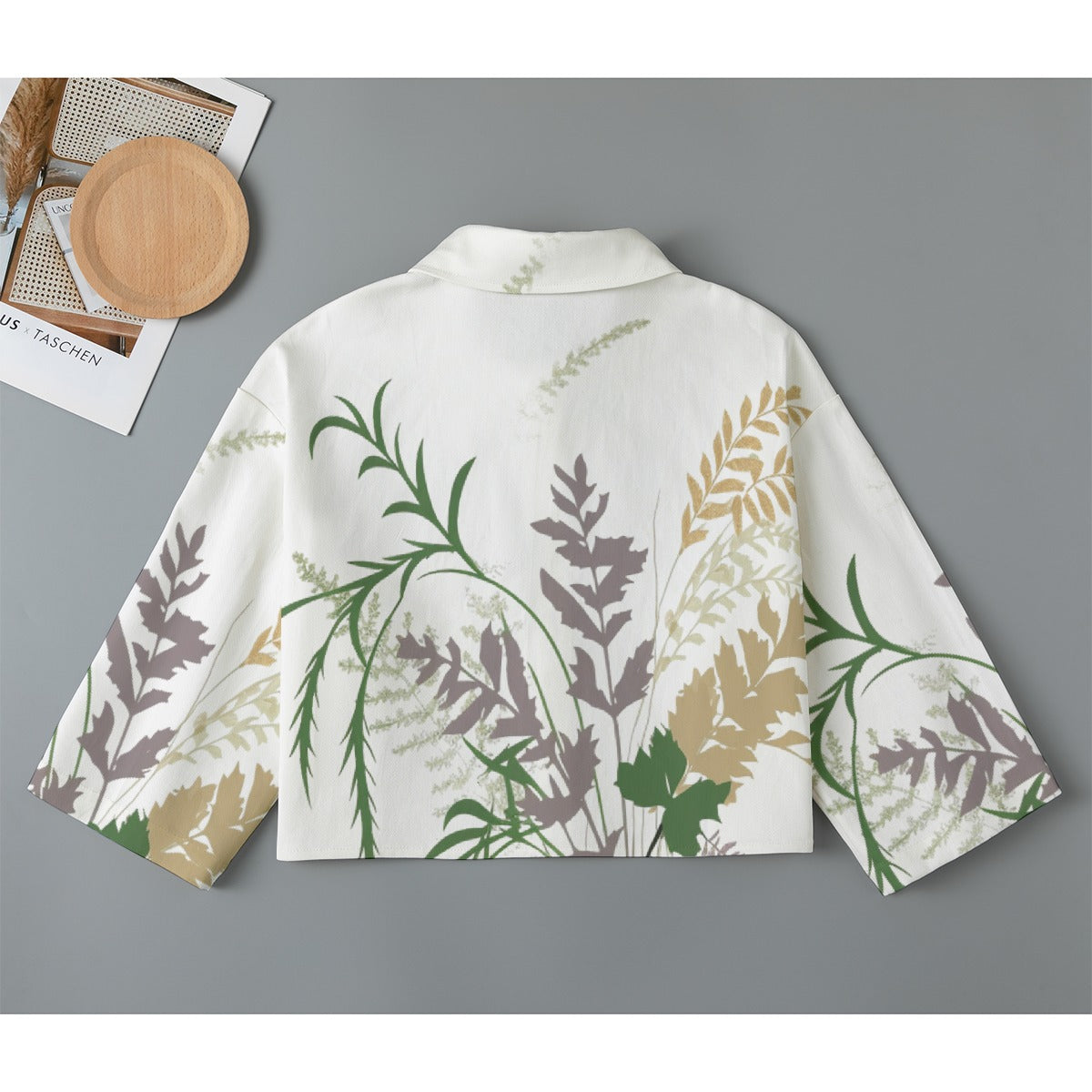 All-Over Print Women's Cropped Jacket | 245GSM Cotton