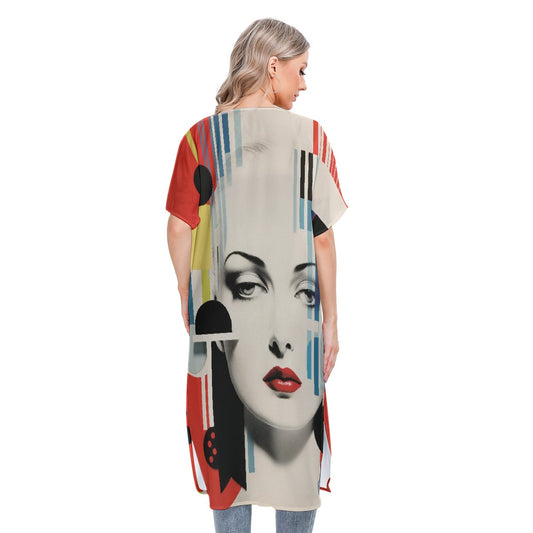 All-Over Print Women's Short Sleeve Cardigan