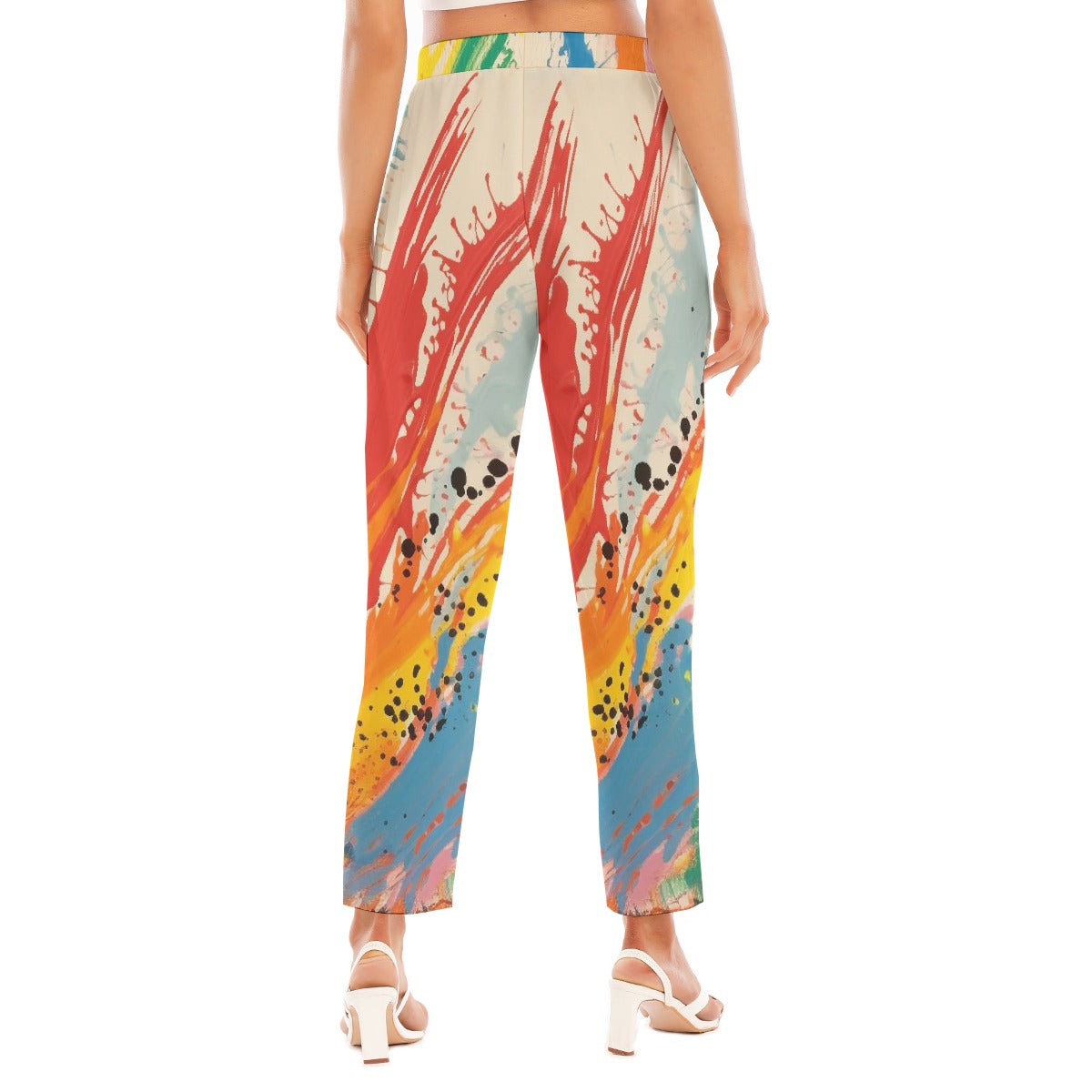 All-Over Print Women's Loose Straight-leg Pants