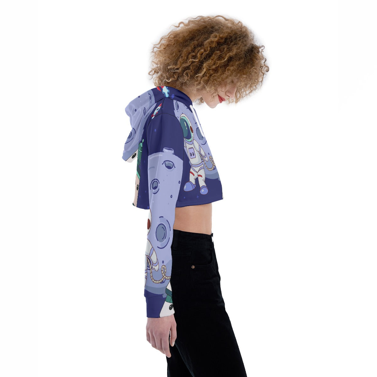 All-Over Print Women's Crop Top Hoodie
