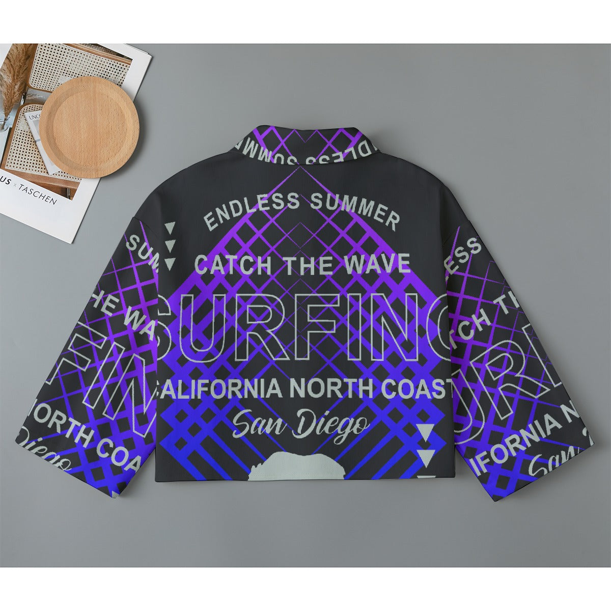 All-Over Print Women's Cropped Jacket | 245GSM Cotton