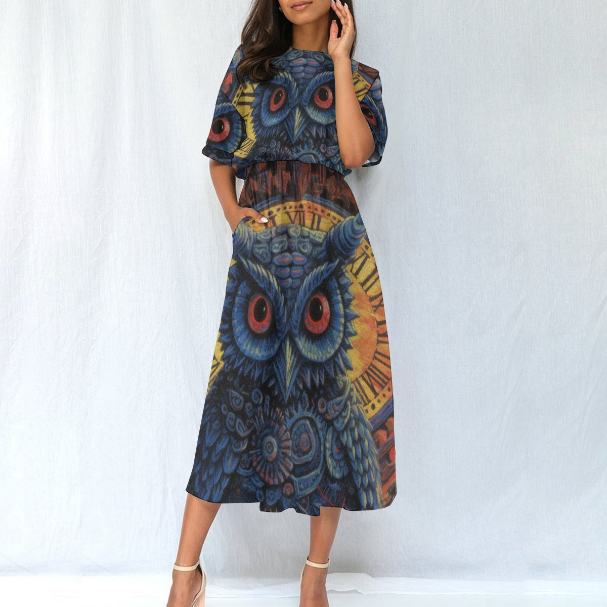All-Over Print Women's Elastic Waist Dress
